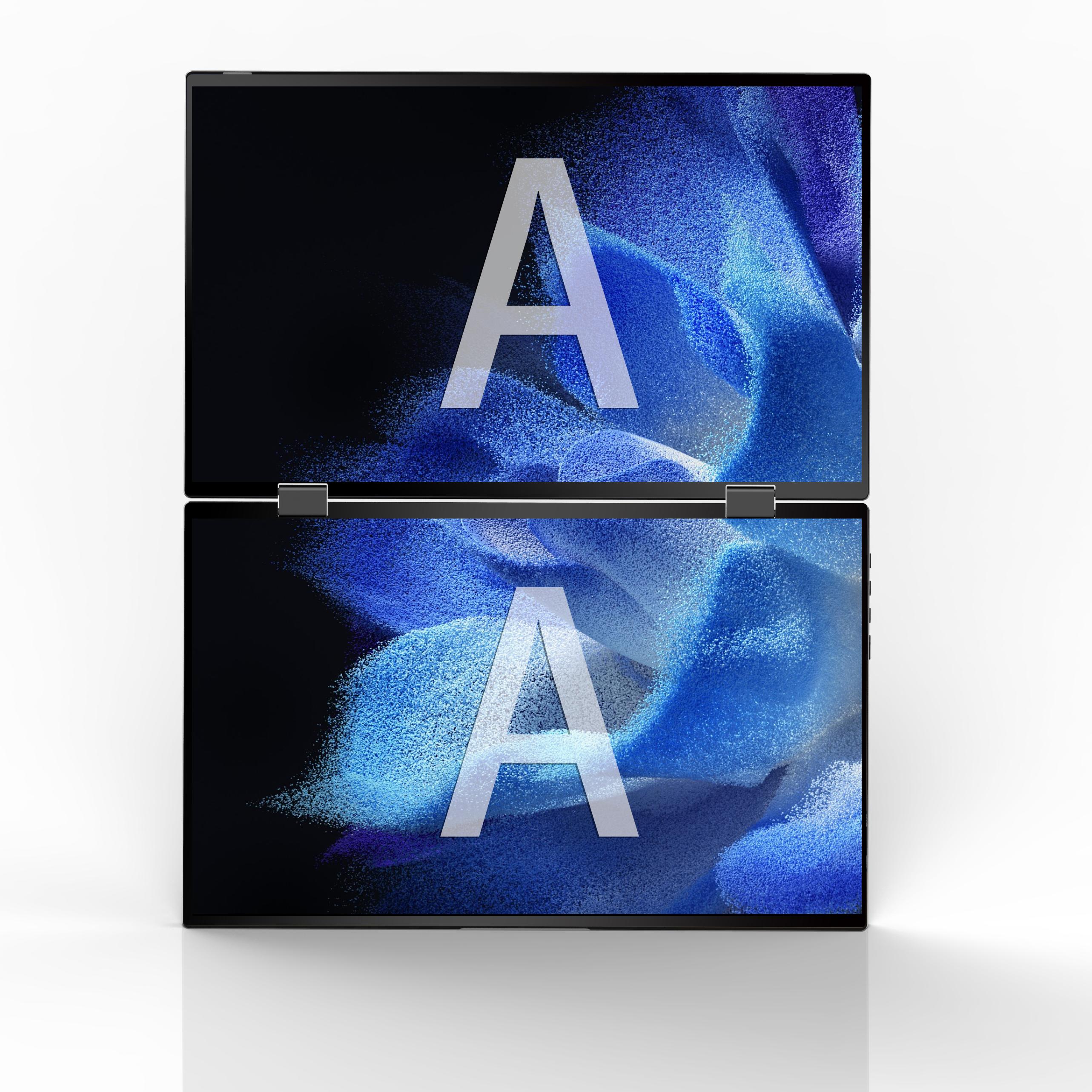 15.6 inch dual screen leather stand