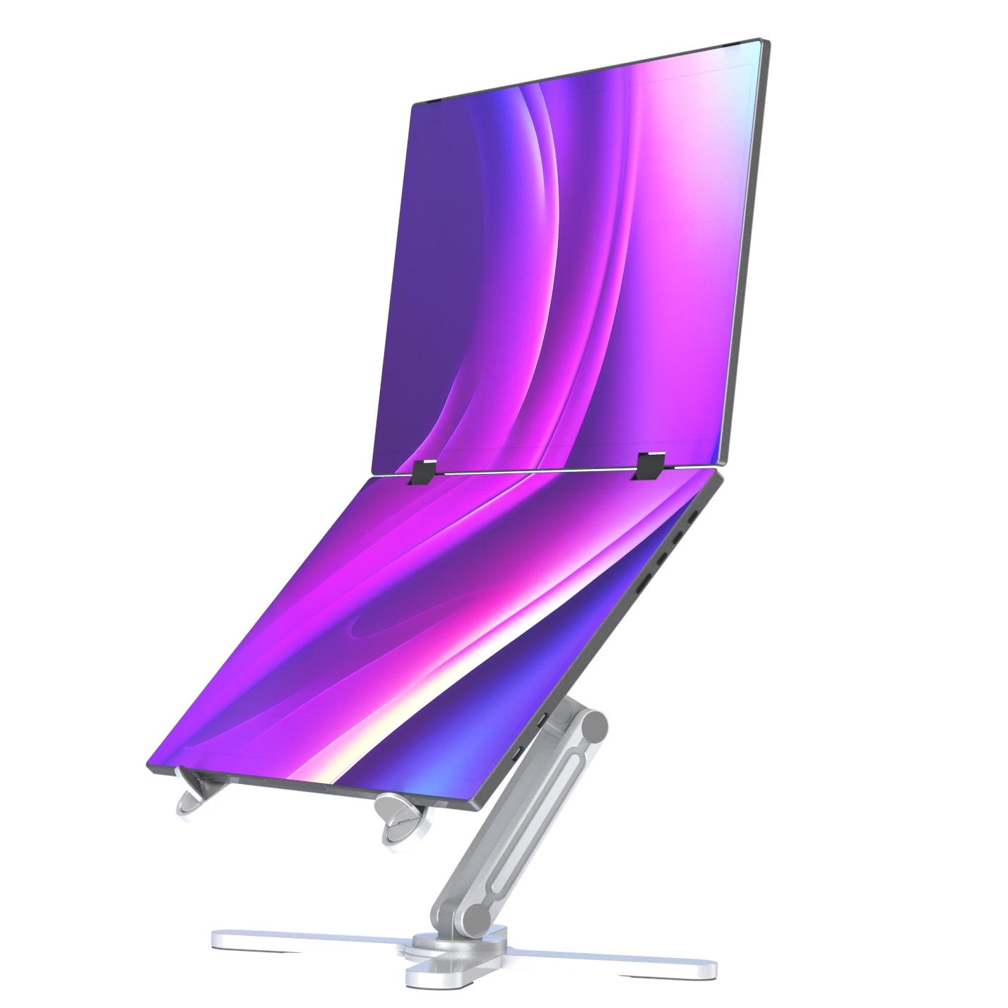 15.6 inch dual touch screen leather stand