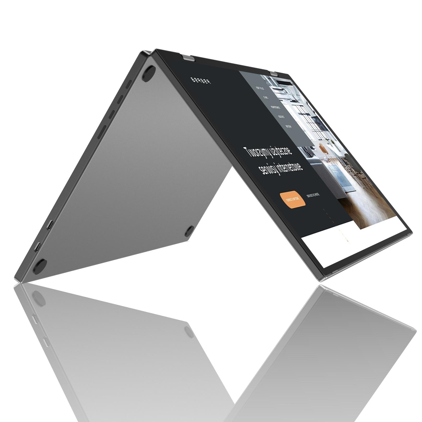 15.6 inch dual touch screen leather stand