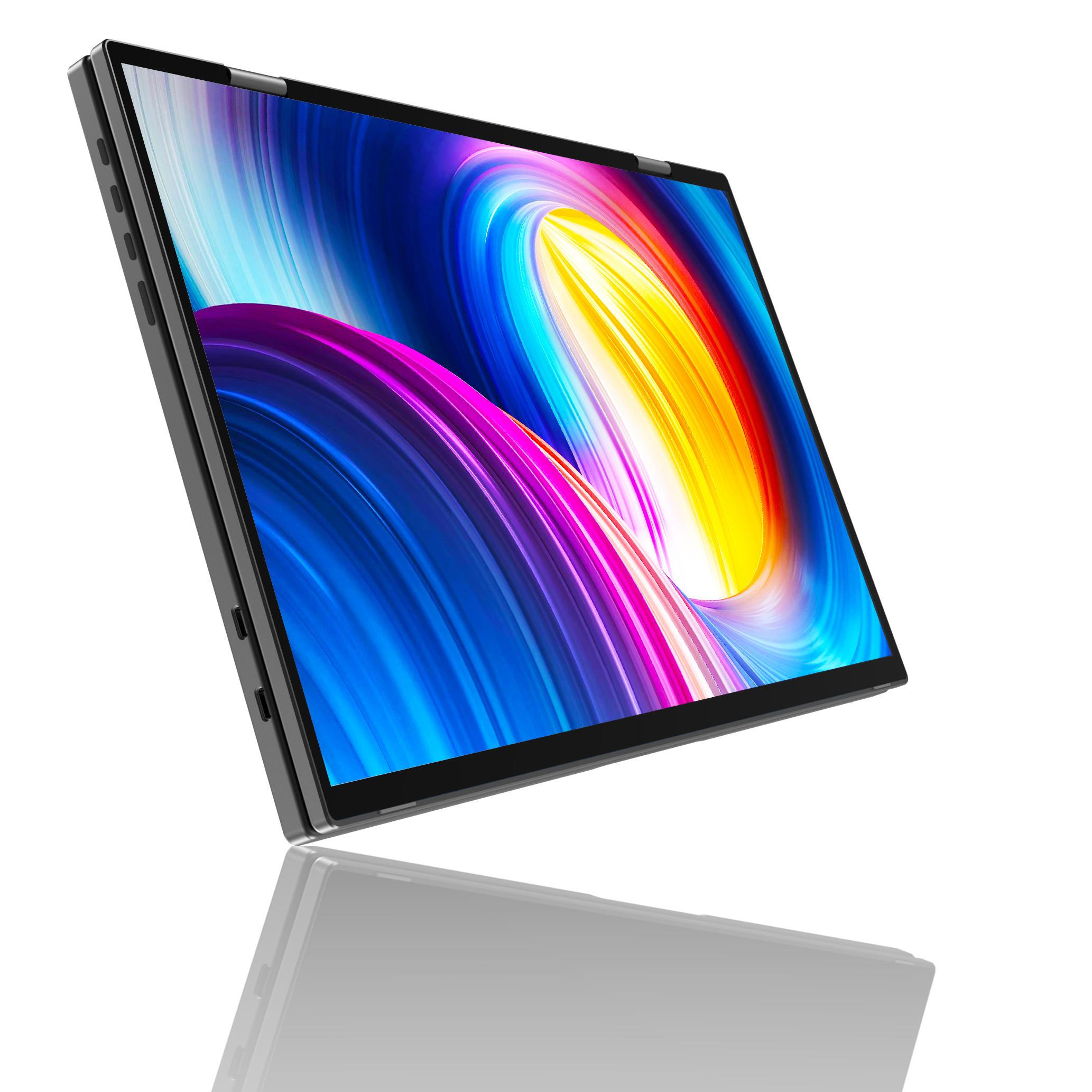 15.6 inch dual touch screen leather stand
