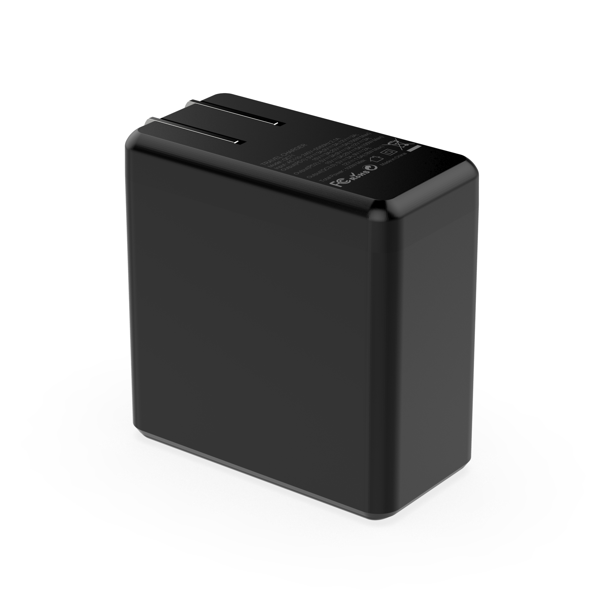 GaN  AI-QC71 100W PD+PD+QC3.0  US  Black