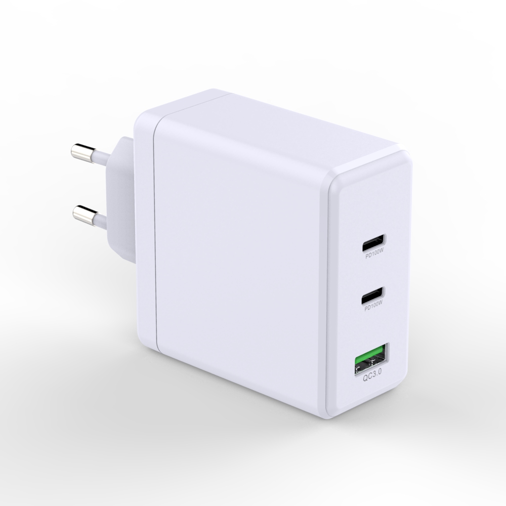 GaN AI-QC71 100W PD+PD+QC3.0 EU Blanco